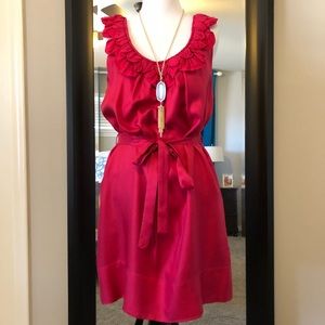 Yoana Barachi Silk Shift Dress with tie belt